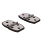 Polished Stainless Steel Utility Hinges 2-7/8in x 1-1/2in  w/ Black Base Plate