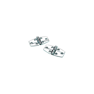 Chrome Plated Zinc Utility Hinges 3in x 1-1/2in  w/ 120º Opening, 2/PK