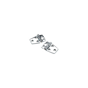 Chrome Plated Zinc 3/4in Short Side Hinges, 2-1/4in x 1-1/2in, 2/PK