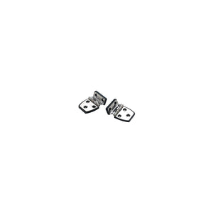 Polished Stainless Steel Offset Short Side Hinges, 2-1/4in x 1-1/2in, 2/PK