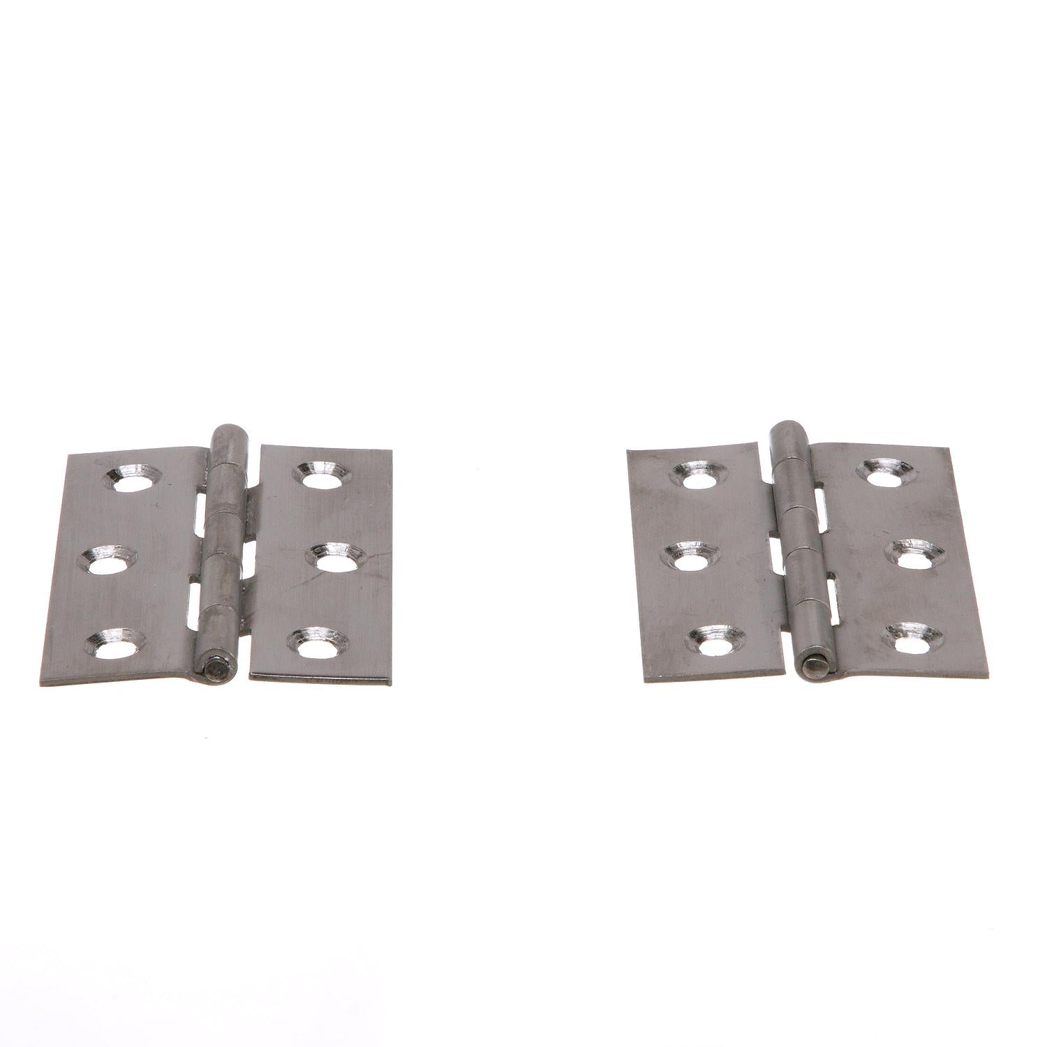 Stainless Steel Fast Pin Type Butt Hinges, 1-5/8in x 2-1/2in, 2/PK