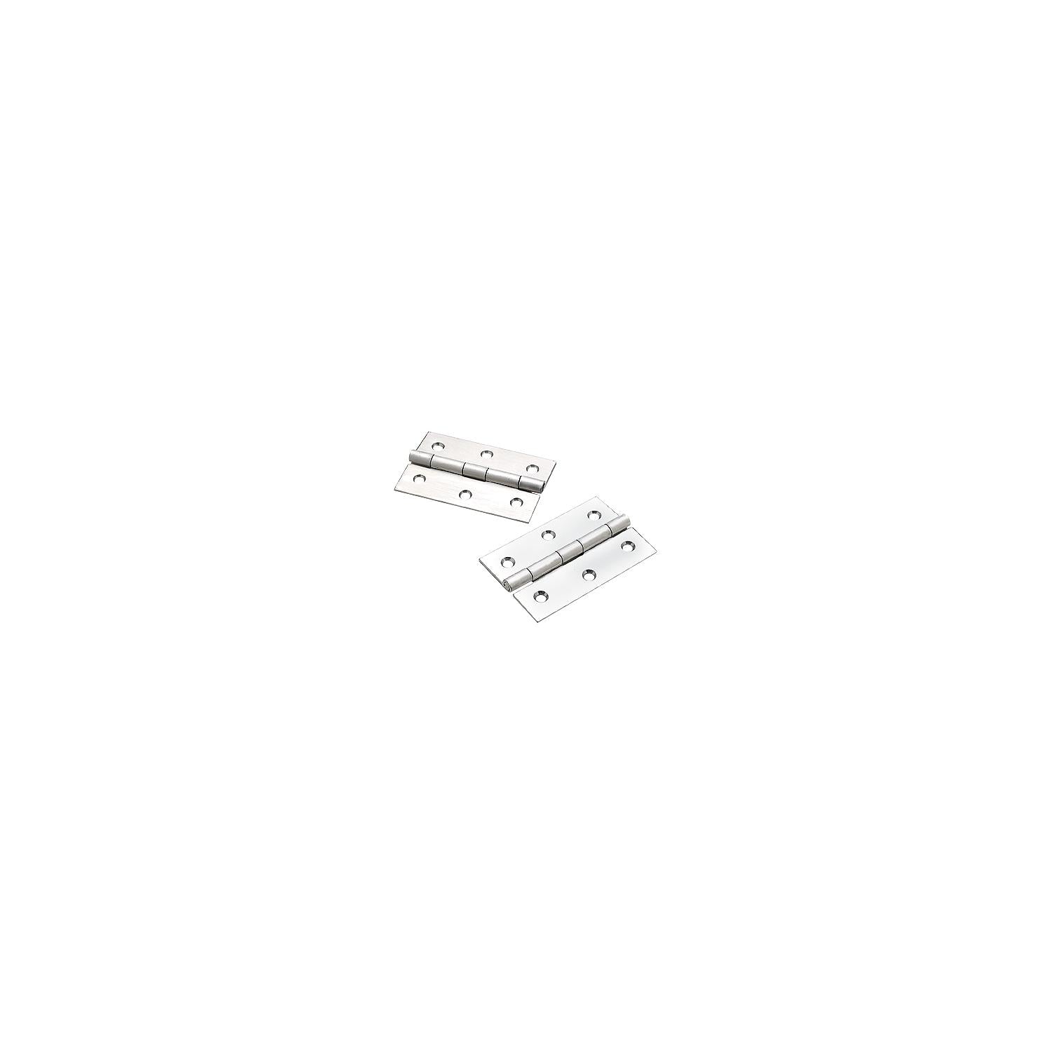 Stainless Steel Fast Pin Type Butt Hinges, 1-5/8in x 2-1/2in, 2/PK