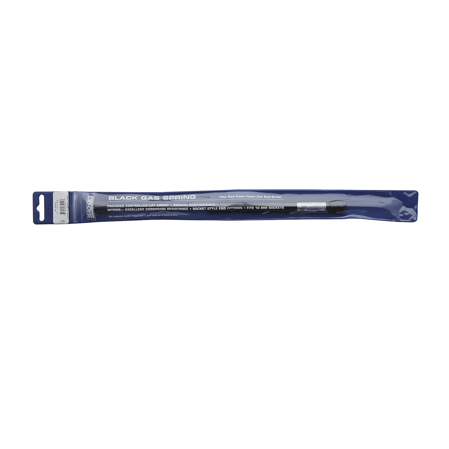 Black Powder Coated Gas Spring Compressed: 9.5in, Extended: 15in, Force: 20 lbs