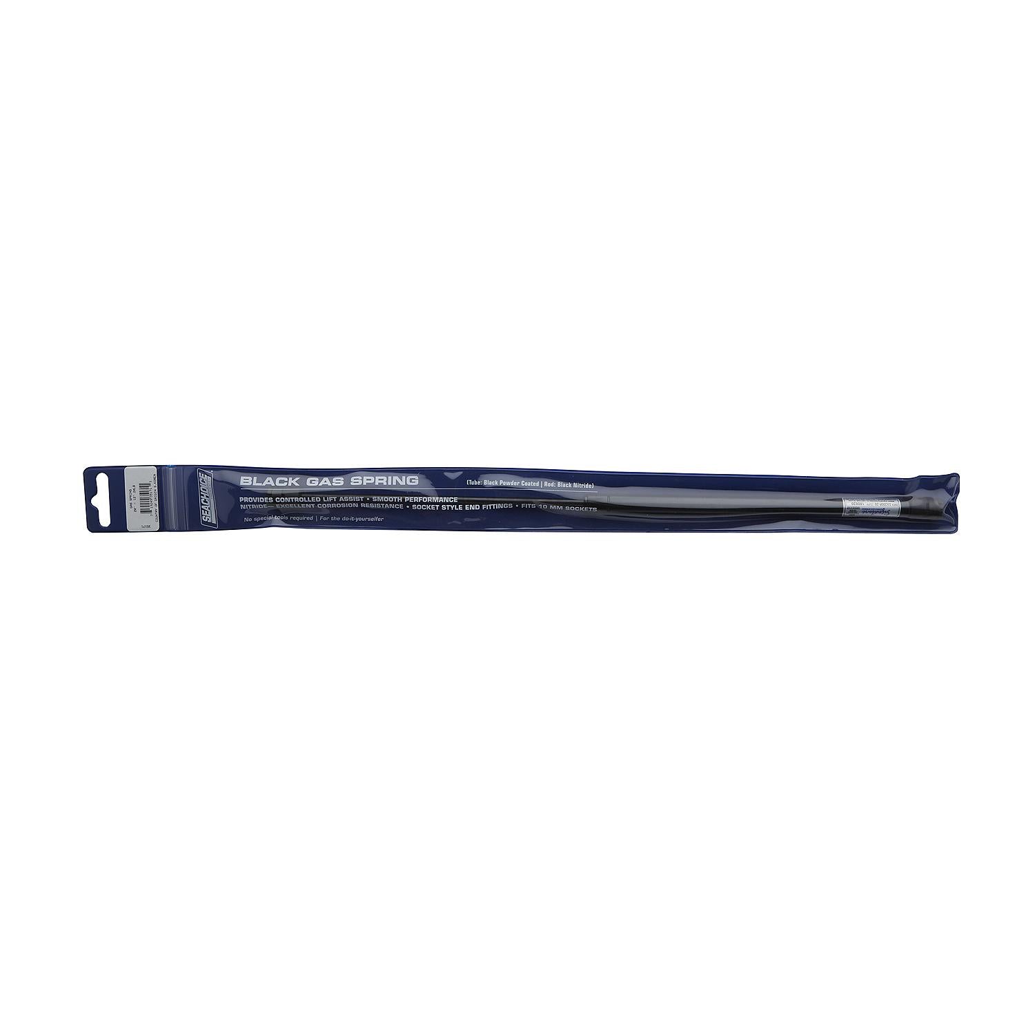 Black Powder Coated Gas Spring Compressed: 12in, Extende:20in, Force: 20 lbs