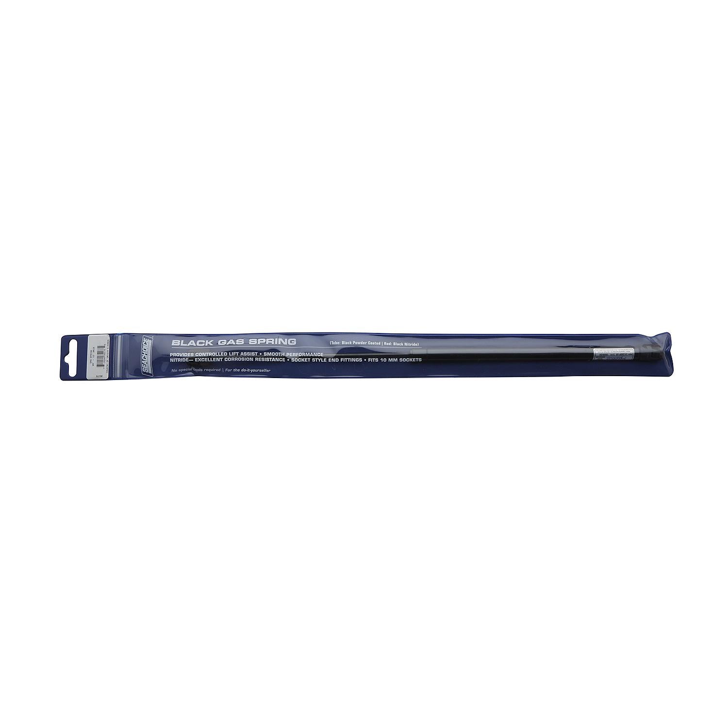 Black Powder Coated Gas Spring Compressed: 12in, Extended: 20in, Force: 30 lbs