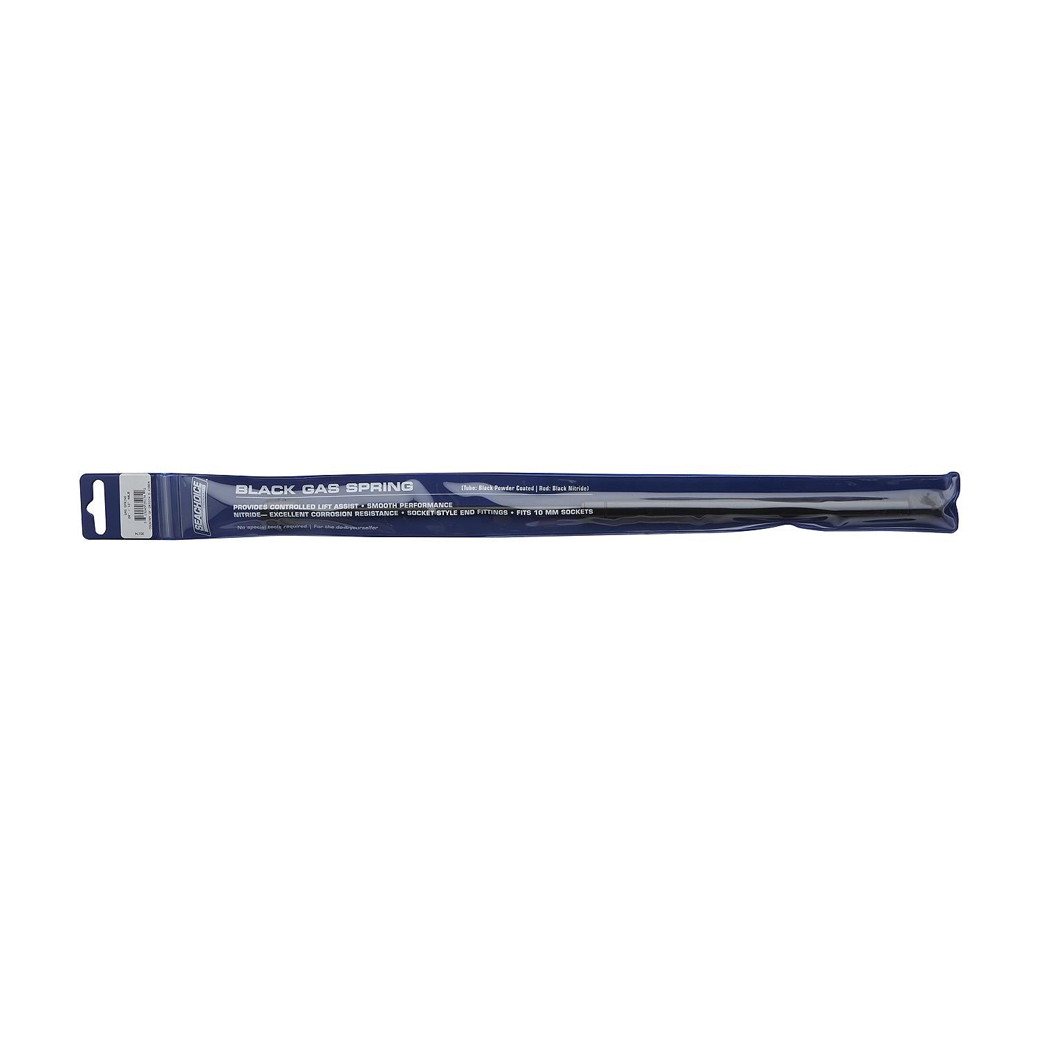 Black Powder Coated Gas Spring Compressed: 12in, Extended: 20in, Force: 40 lbs