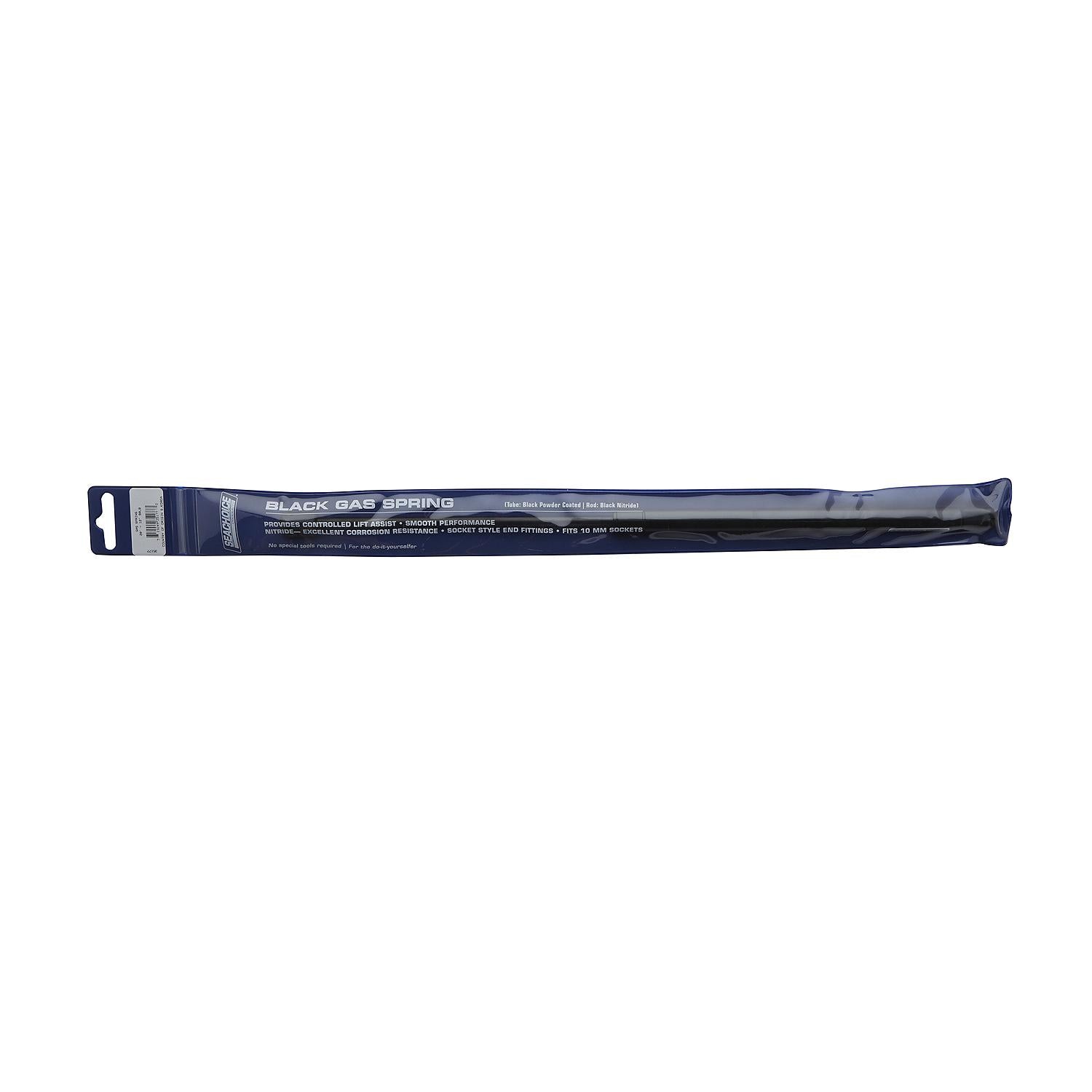 Black Powder Coated Gas Spring Compressed: 12in, Extended: 20in, Force: 90 lbs
