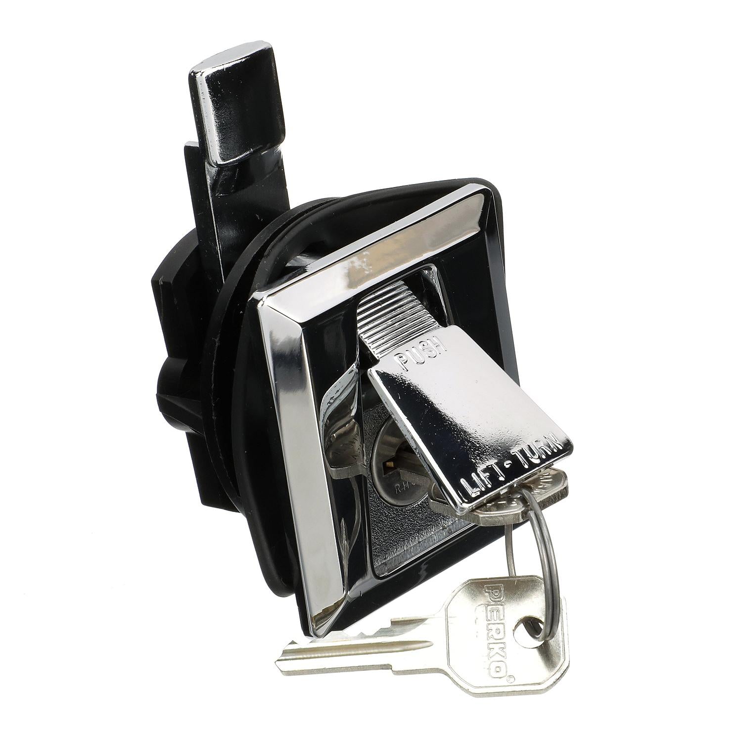 Chrome Plated Zinc Flush Lock, 2-1/4in x 2in