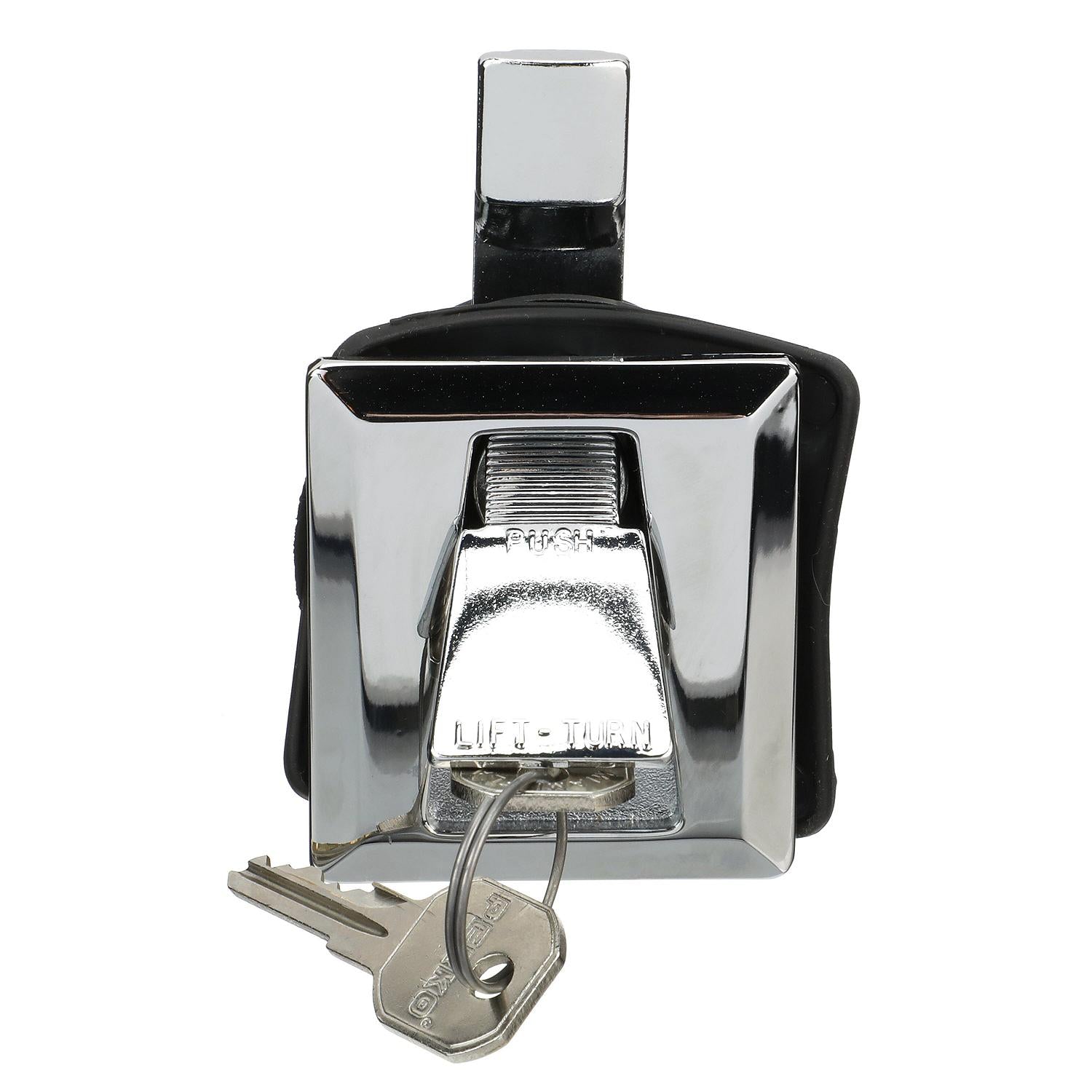 Chrome Plated Zinc Flush Lock, 2-1/4in x 2in