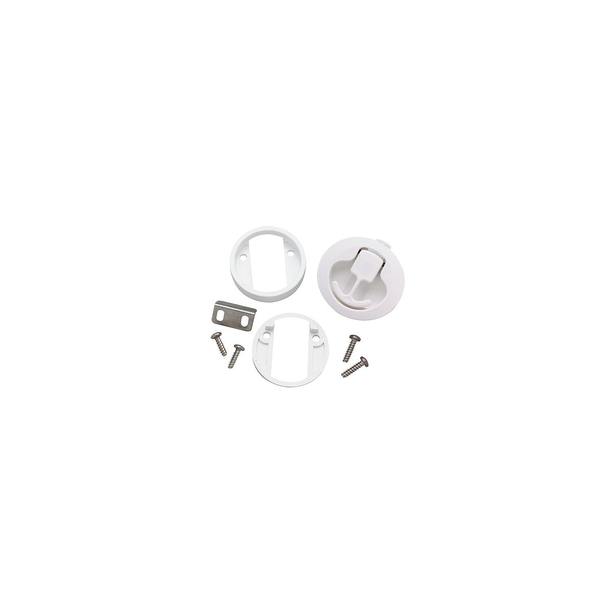 White Slam Latch, 2in