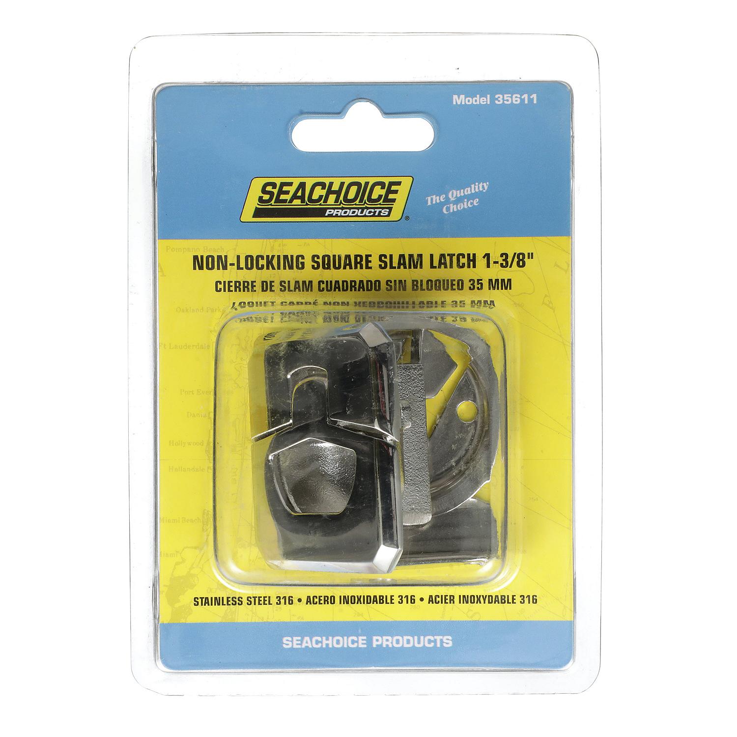 Non-Locking Grand Slam Latch, Square, 1-3/8in