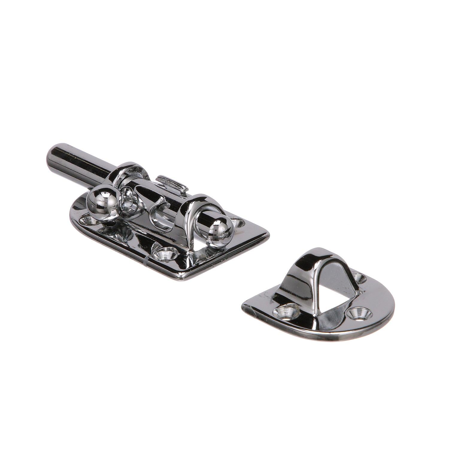 Chrome Plated Bronze Barrel Bolt, 3-5/8in x 1-1/8in