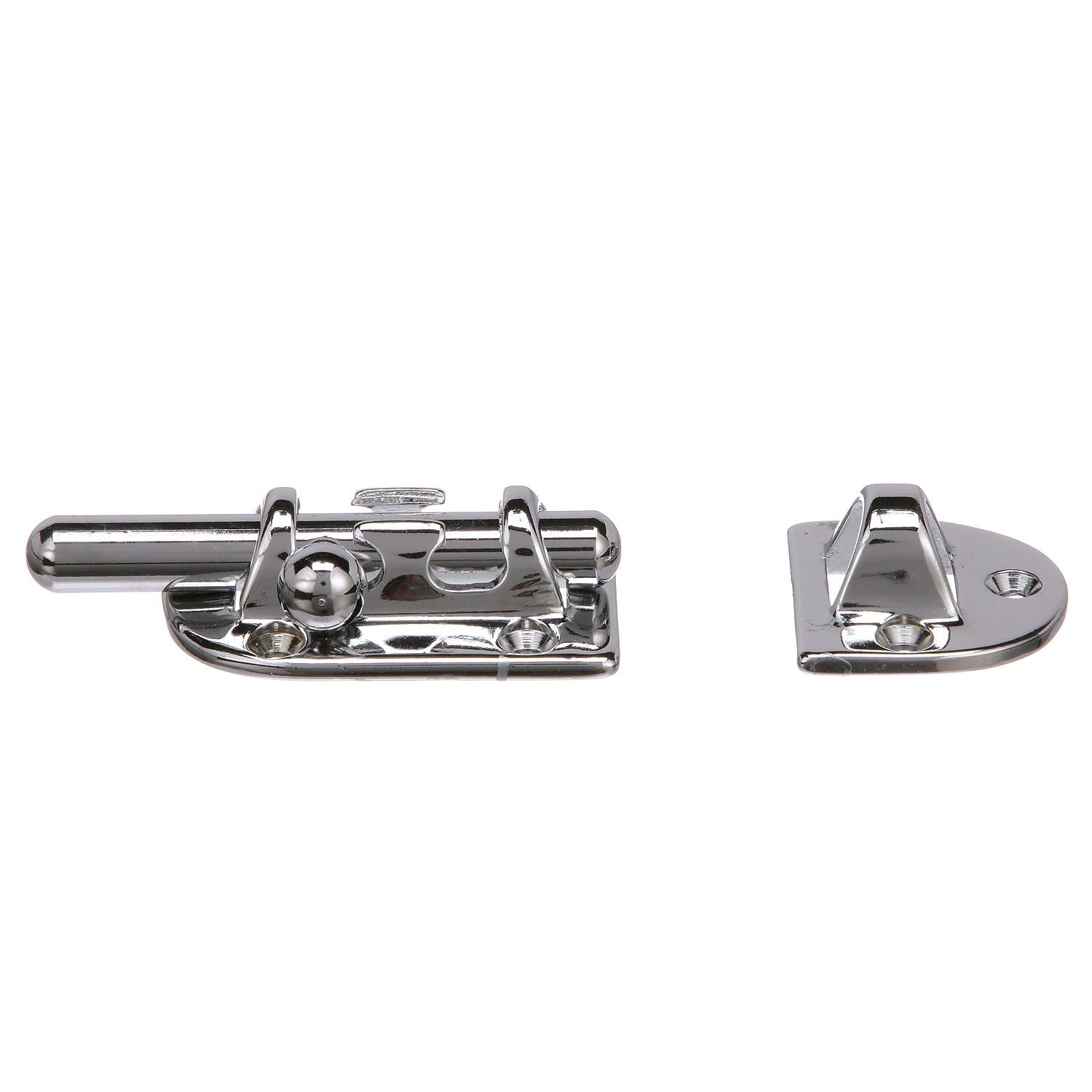 Chrome Plated Bronze Barrel Bolt, 3-5/8in x 1-1/8in