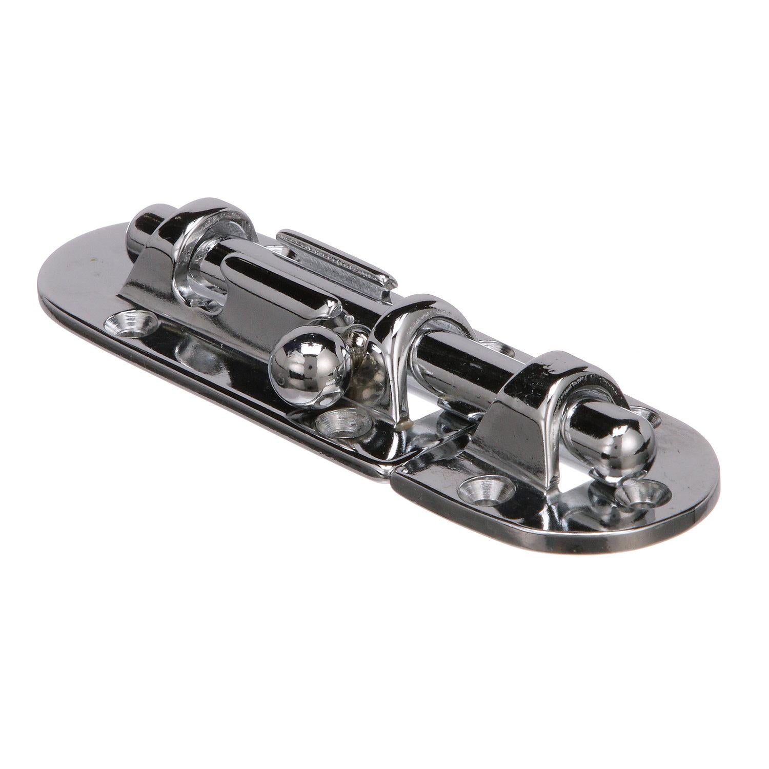 Chrome Plated Bronze Barrel Bolt, 4-7/16in x 1-7/8in