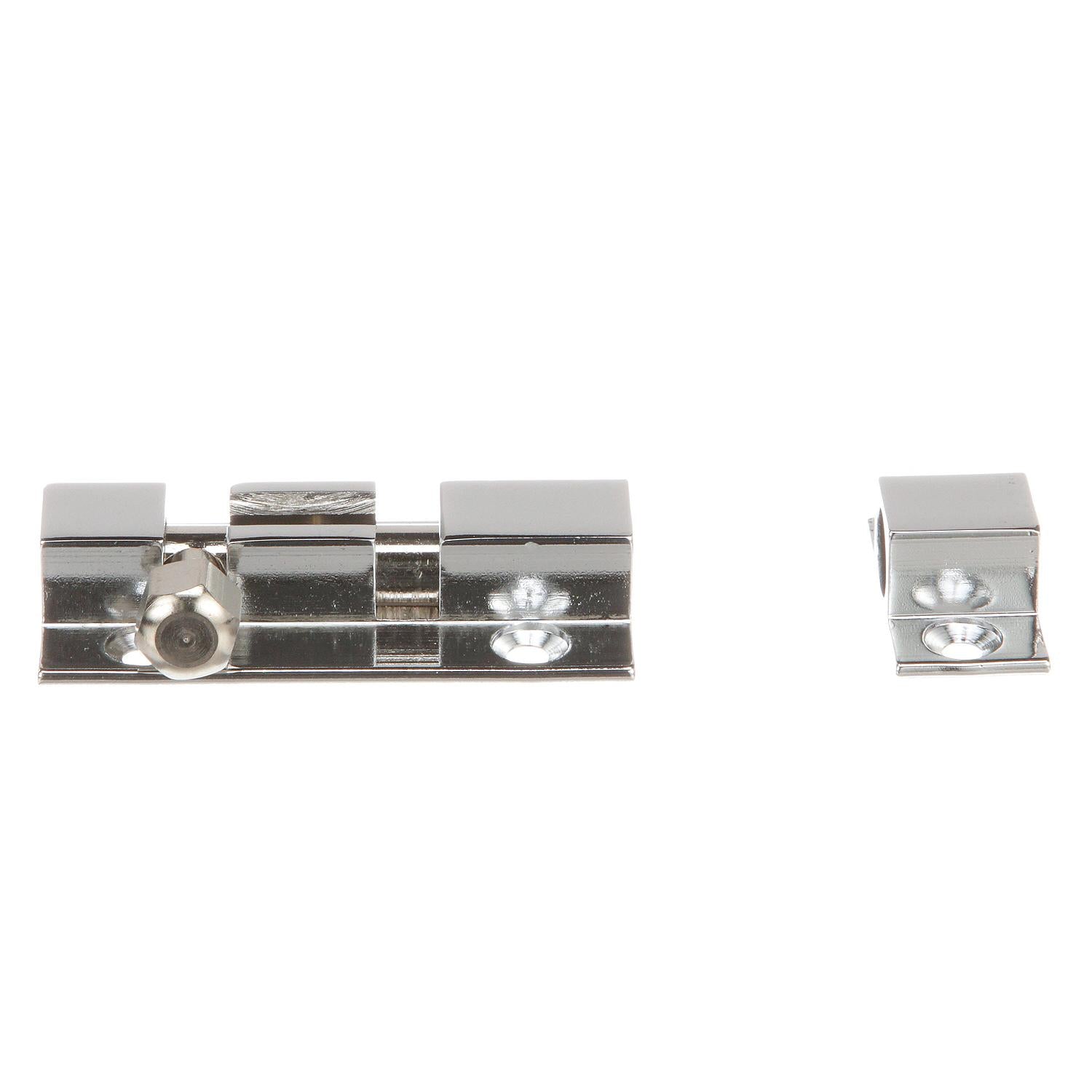 Heavy Duty Chrome Plated Barrel Bolt, 2-1/2in x 1-1/16in
