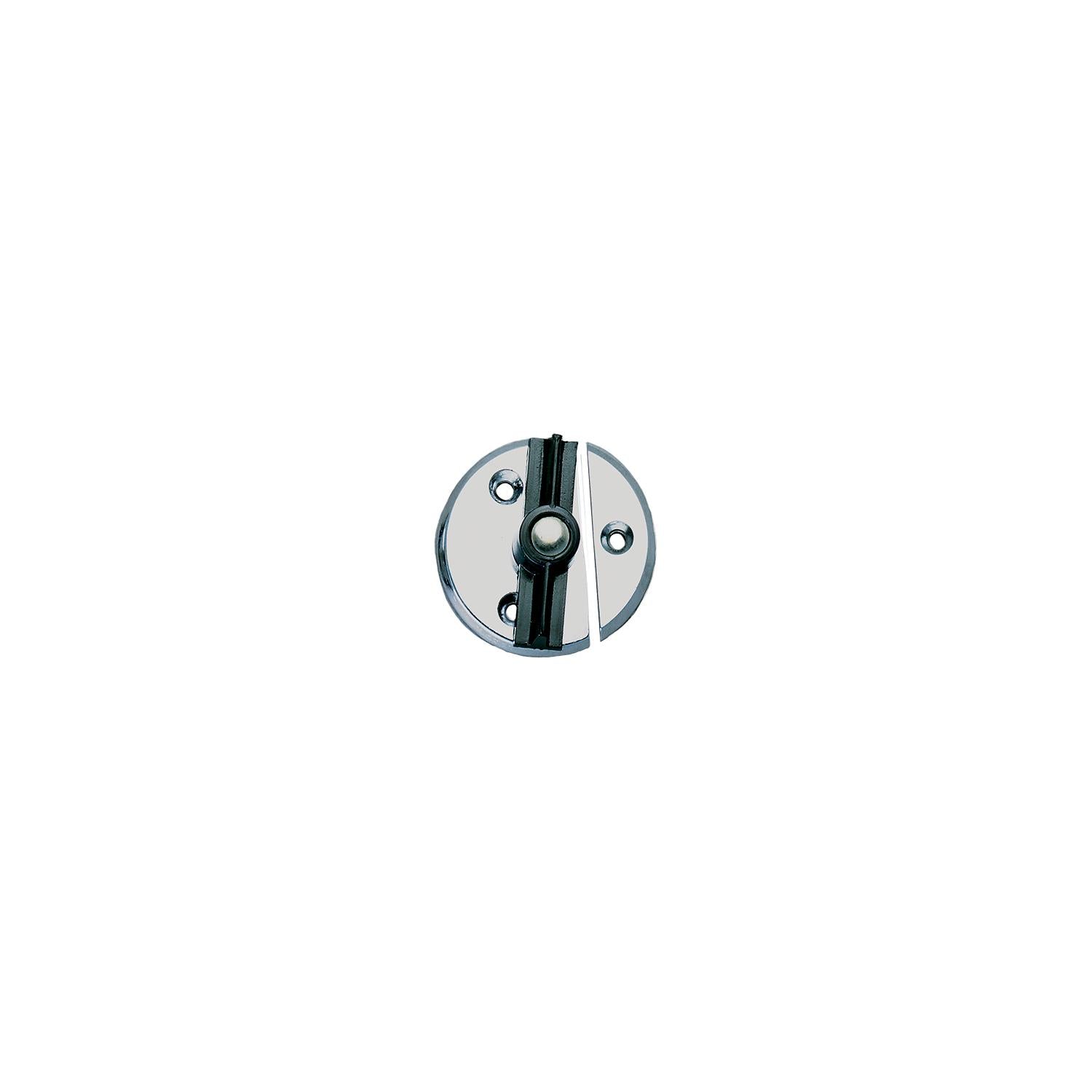 Chrome Plated Zinc Door Button w/ Spring, 1-3/4in