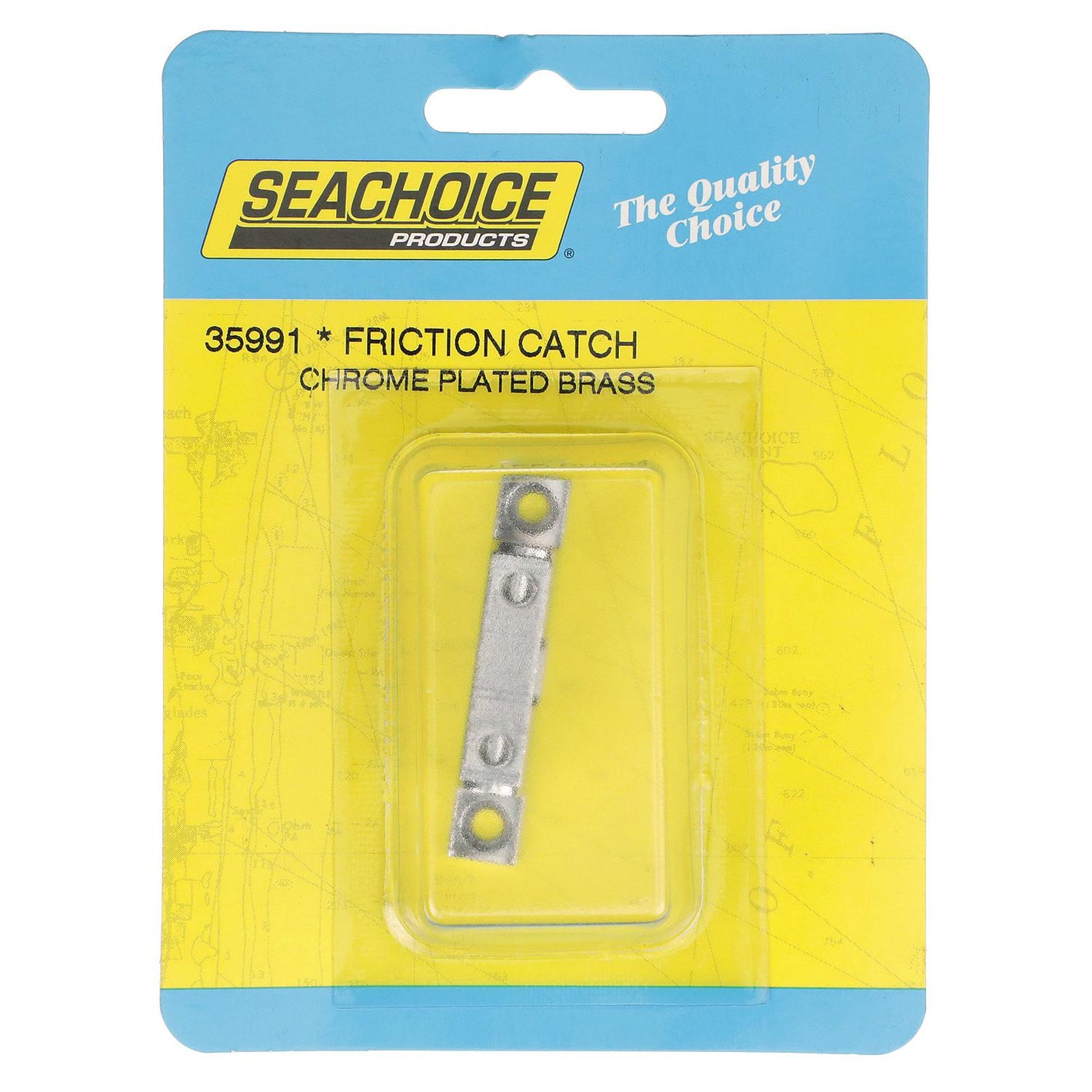 Chrome Plated Brass Friction Catch, 1-15/16in x 3/8in