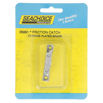 Chrome Plated Brass Friction Catch, 1-15/16in x 3/8in