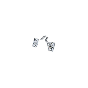 Chrome Plated Zinc Cabin Door Hook, 2-1/4in