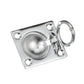 Chrome Plated Brass Flush Ring Pull, 1-1/2in x 1-3/4in