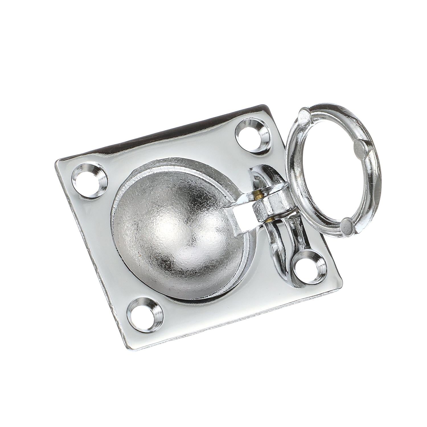 Chrome Plated Brass Flush Ring Pull, 1-1/2in x 1-3/4in