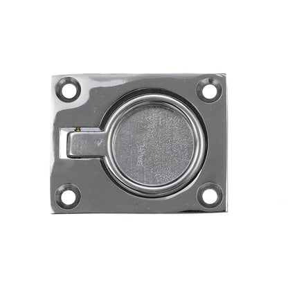 Chrome Plated Brass Flush Ring Pull, 1-7/8in x 2-1/2in