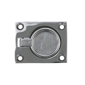 Chrome Plated Brass Flush Ring Pull, 1-7/8in x 2-1/2in