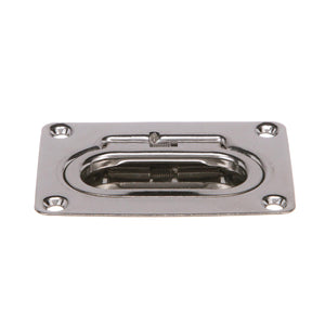 Stainless Steel Flush Hatch Handle, 3in x 2-1/4in