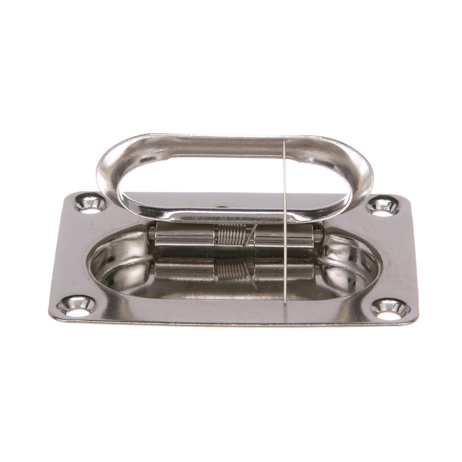 Stainless Steel Flush Hatch Handle, 3in x 2-1/4in