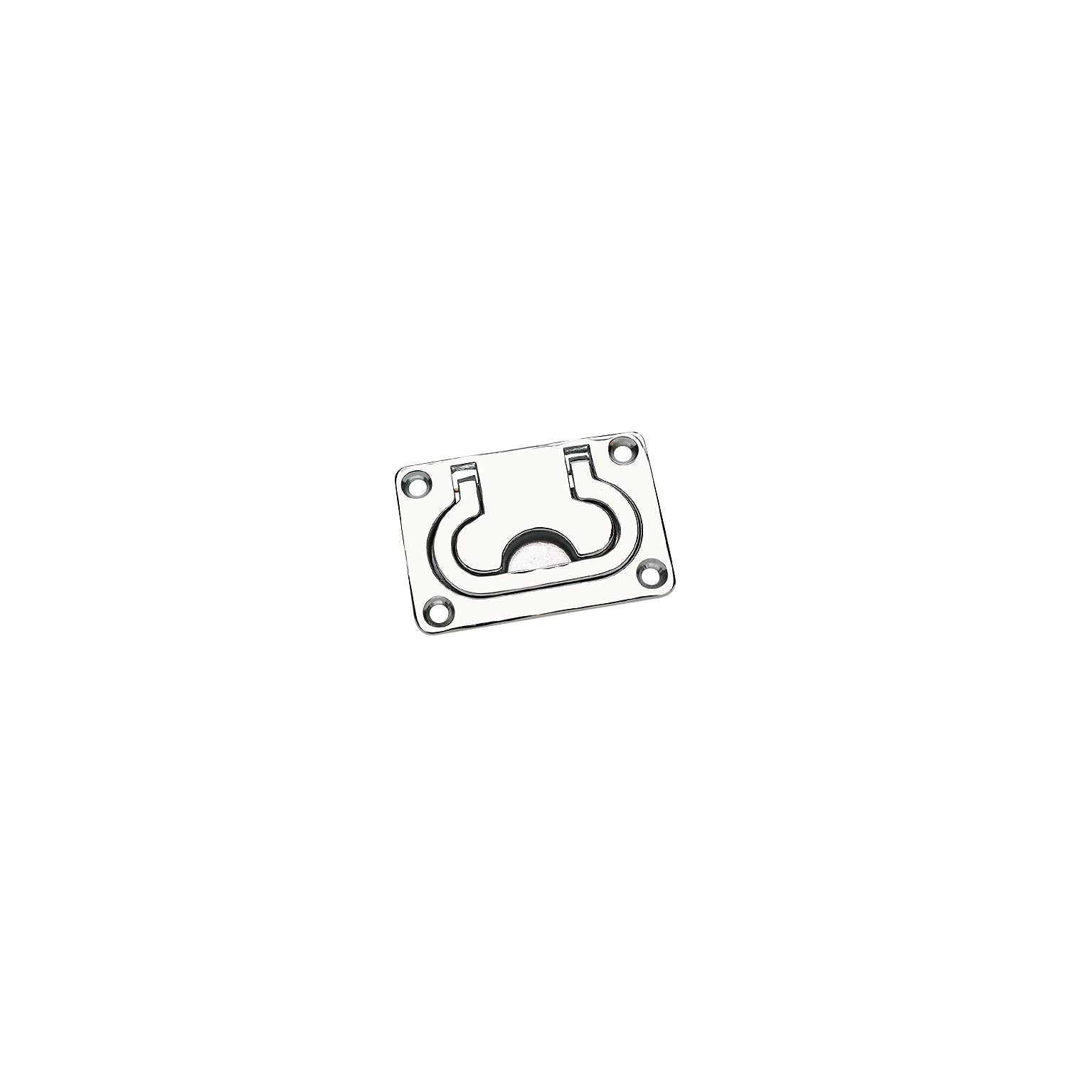 Flush Lifting Handle Chrome Plated Brass, 3in x 2-1/16in