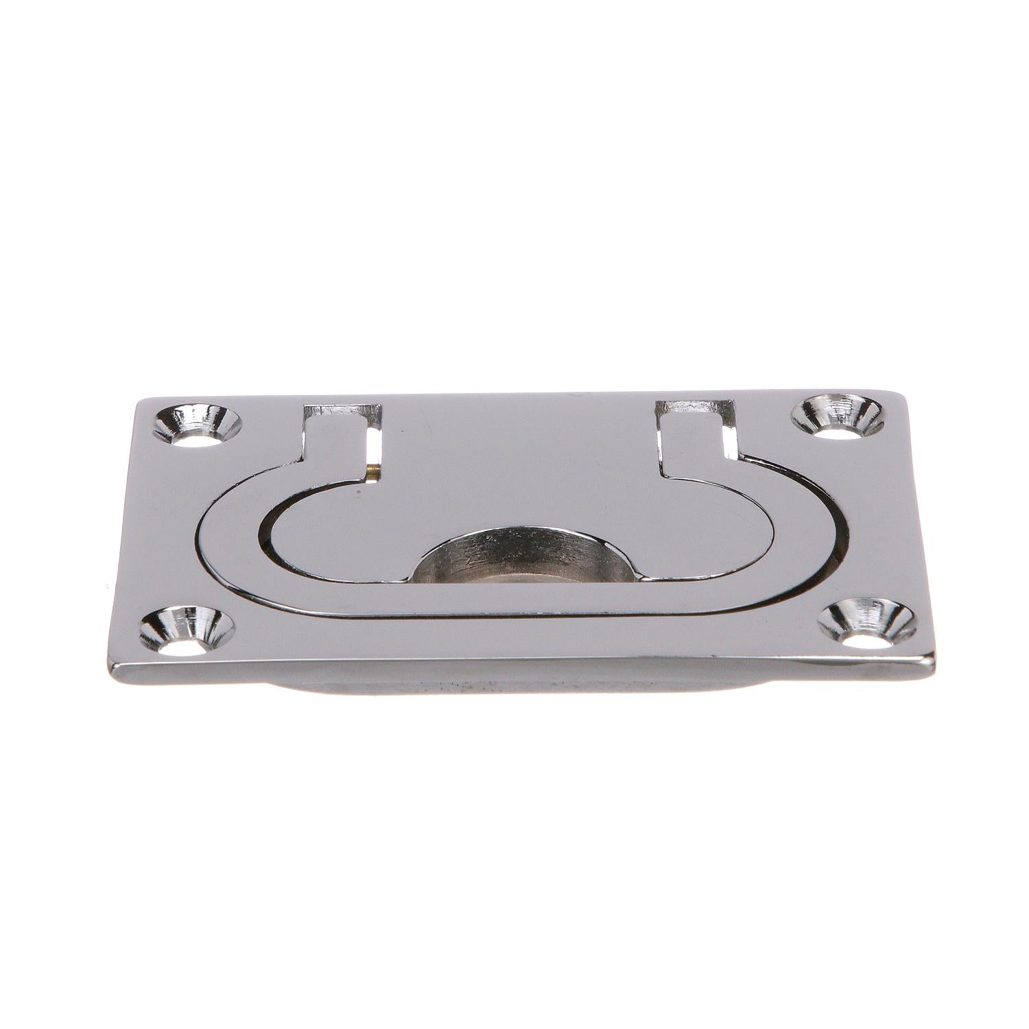 Flush Lifting Handle Chrome Plated Brass, 3in x 2-1/16in