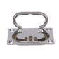 Flush Lifting Handle Chrome Plated Brass, 3in x 2-1/16in