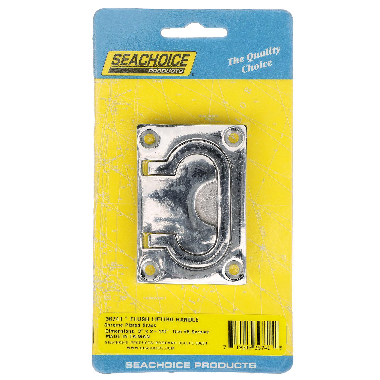 Flush Lifting Handle Chrome Plated Brass, 3in x 2-1/16in