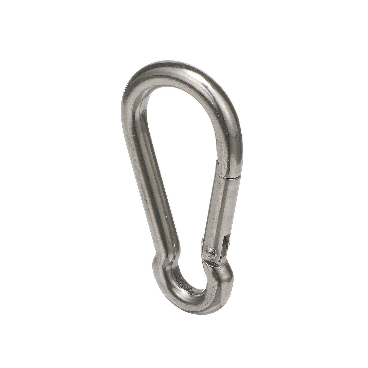 Safety Spring Hook, Stainless Steel, 1/4in x 2-1/2in