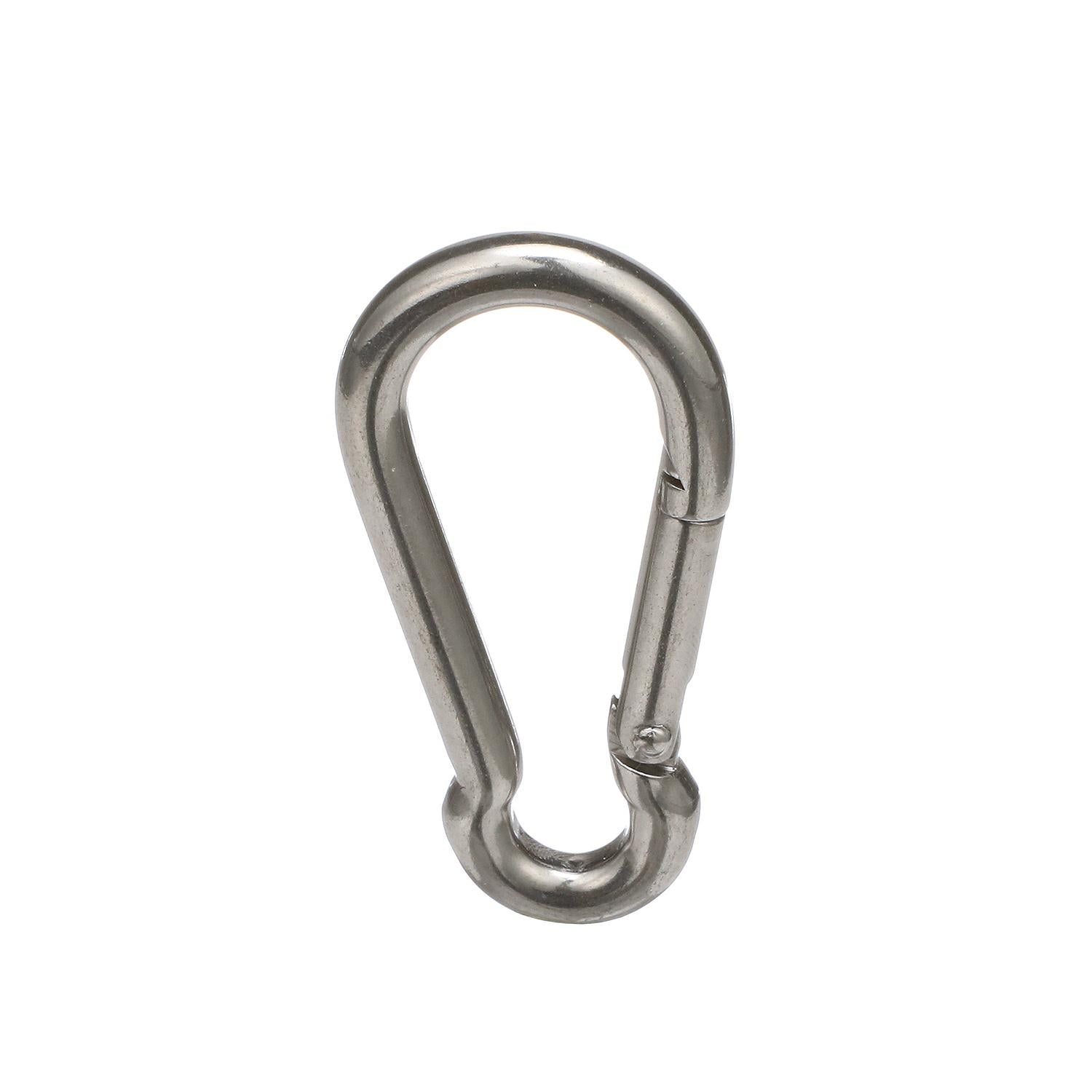 Safety Spring Hook, Stainless Steel, 1/4in x 2-1/2in