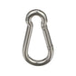 Safety Spring Hook, Stainless Steel, 5/16in x 3-1/4in