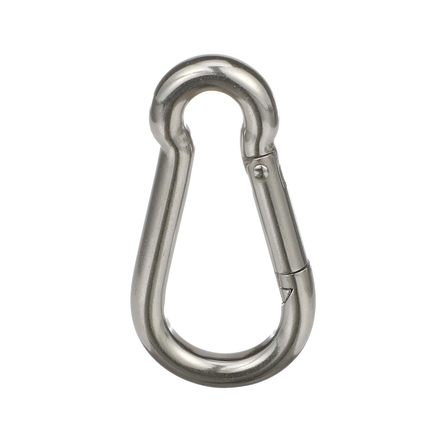Safety Spring Hook, Stainless Steel, 5/16in x 3-1/4in