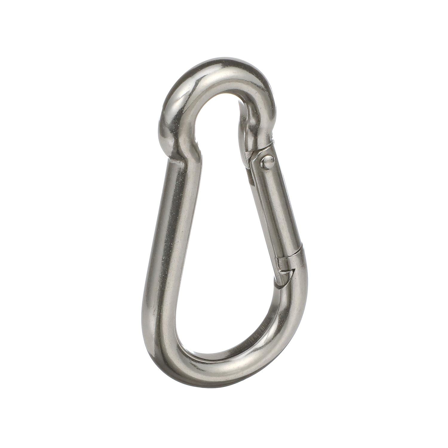 Safety Spring Hook, Stainless Steel, 5/16in x 3-1/4in