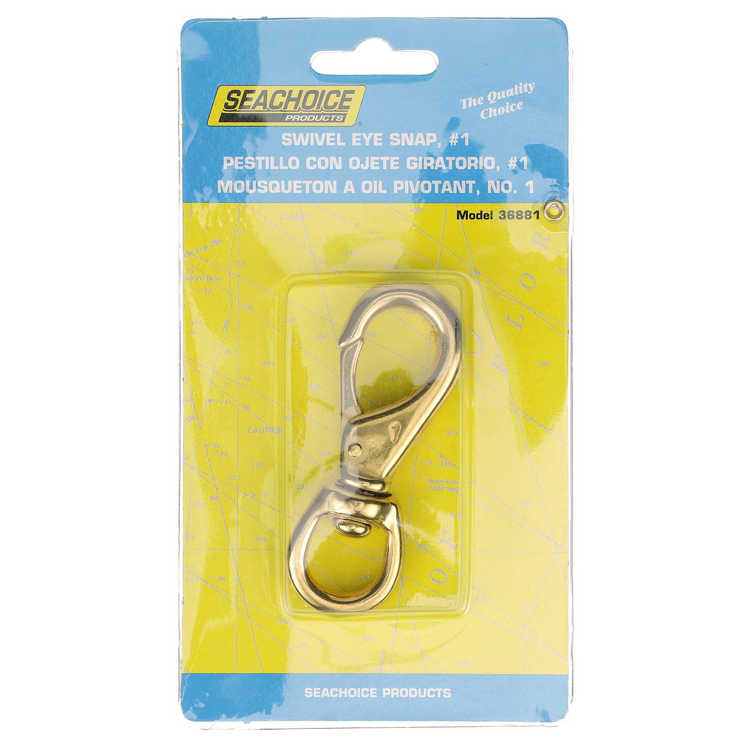 Brass Swivel Eye Snap, 3-1/4in