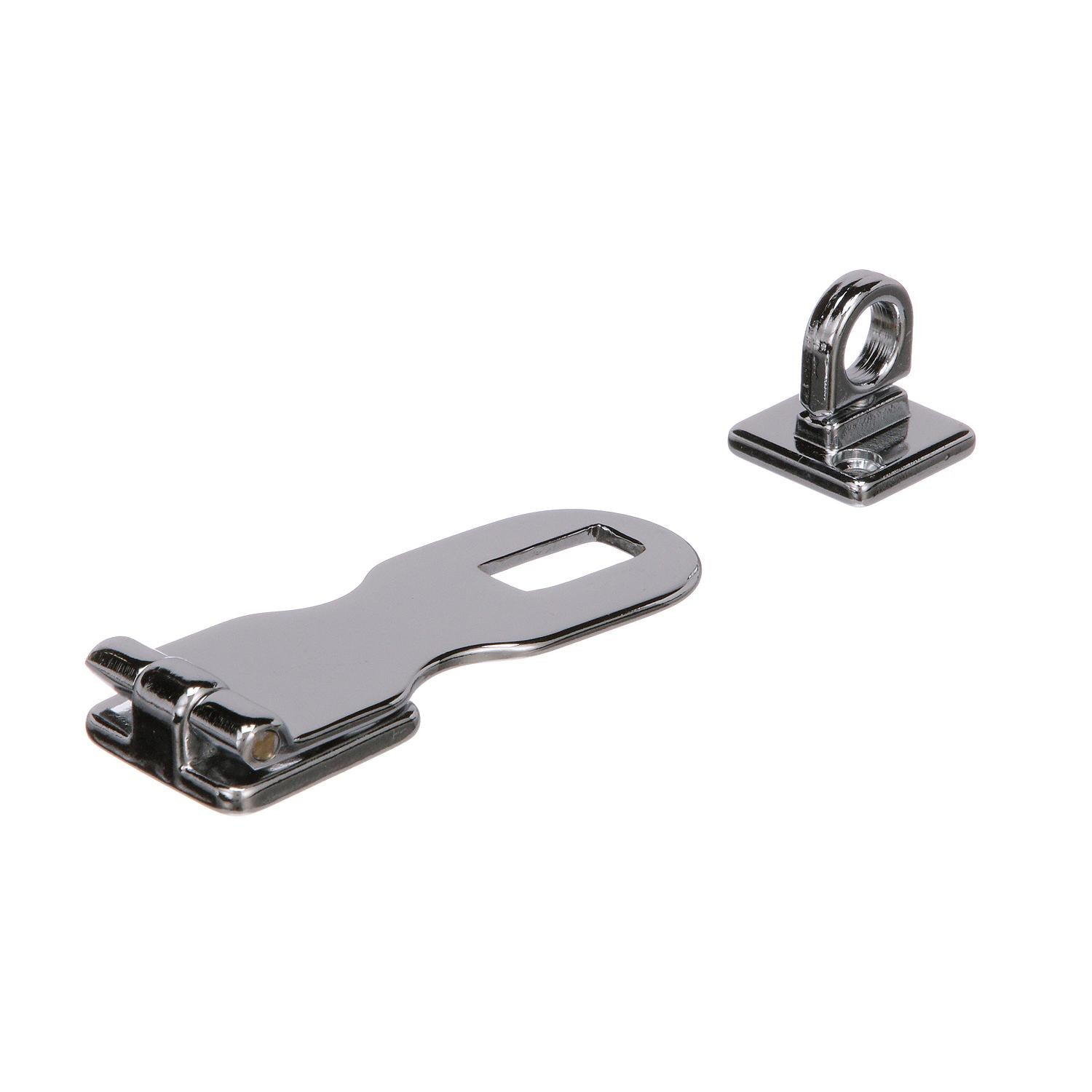 Chrome Plated Brass Swivel Eye Hasp, 3in