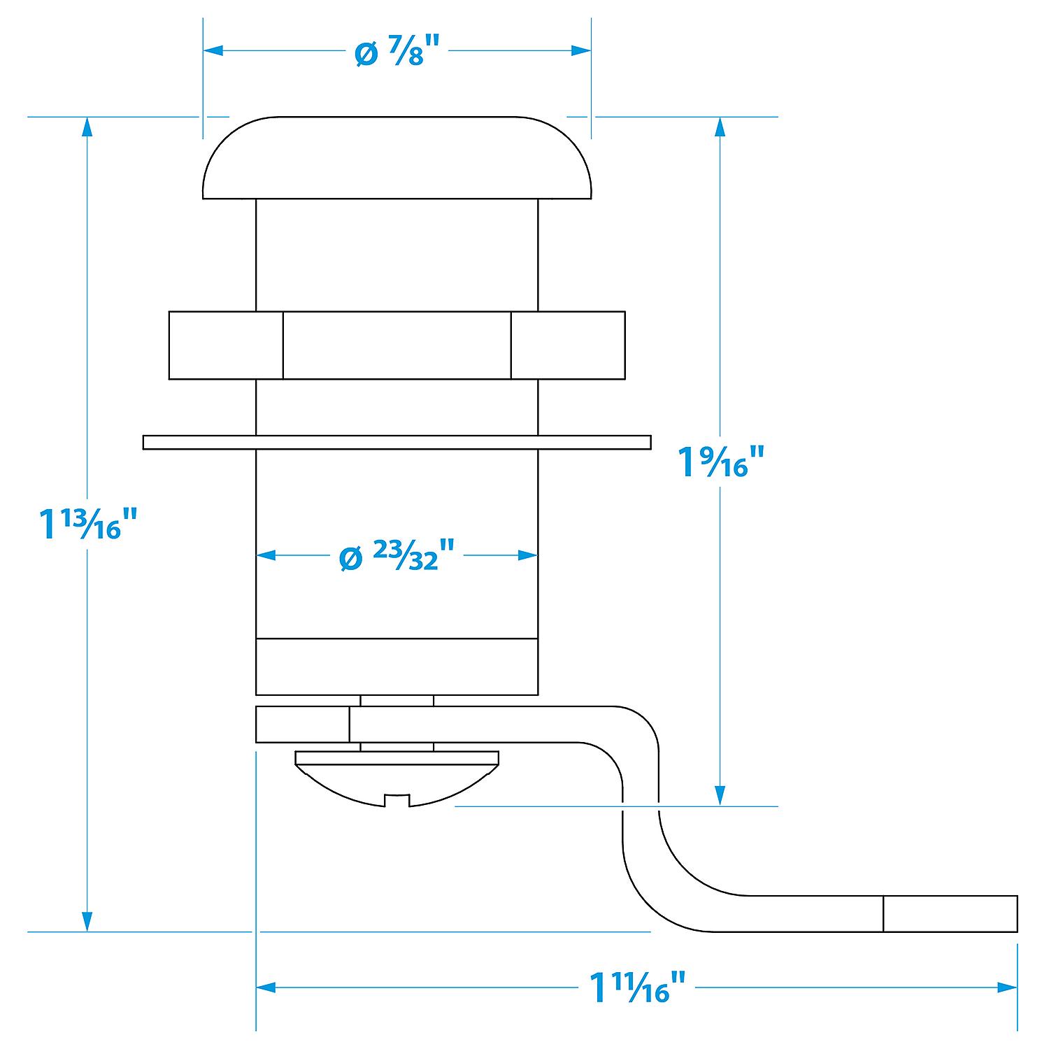 Cam Lock (Includes 2 Keys)