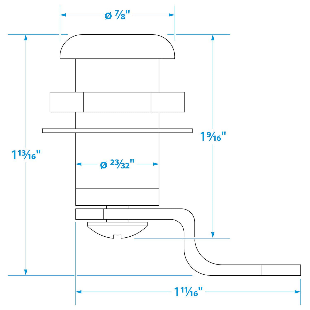 Cam Lock (Includes 2 Keys)