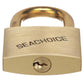 2in Keyed-Alike Solid Brass Padlocks, 3 Per Card