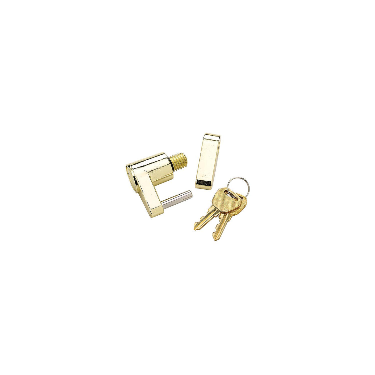 Solid Brass Trailer Hitch Lock, 1/4in Pin Diameter