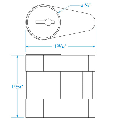 Solid Brass Trailer Hitch Lock, 1/4in Pin Diameter