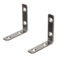 Stainless Steel 90º Angle Brackets, 2-3/8in x 1/2in, 2/PK
