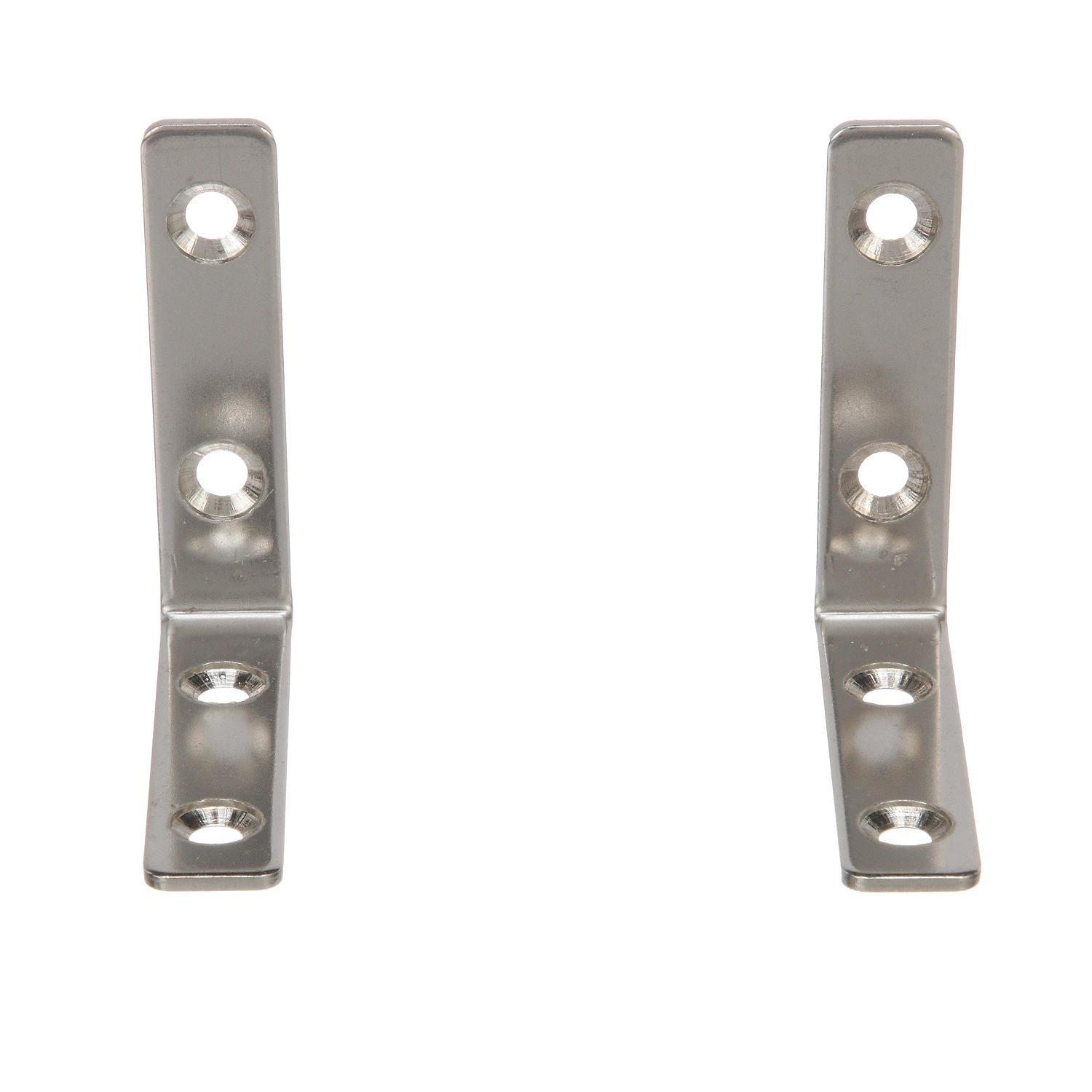 Stainless Steel 90º Angle Brackets, 2-3/8in x 1/2in, 2/PK