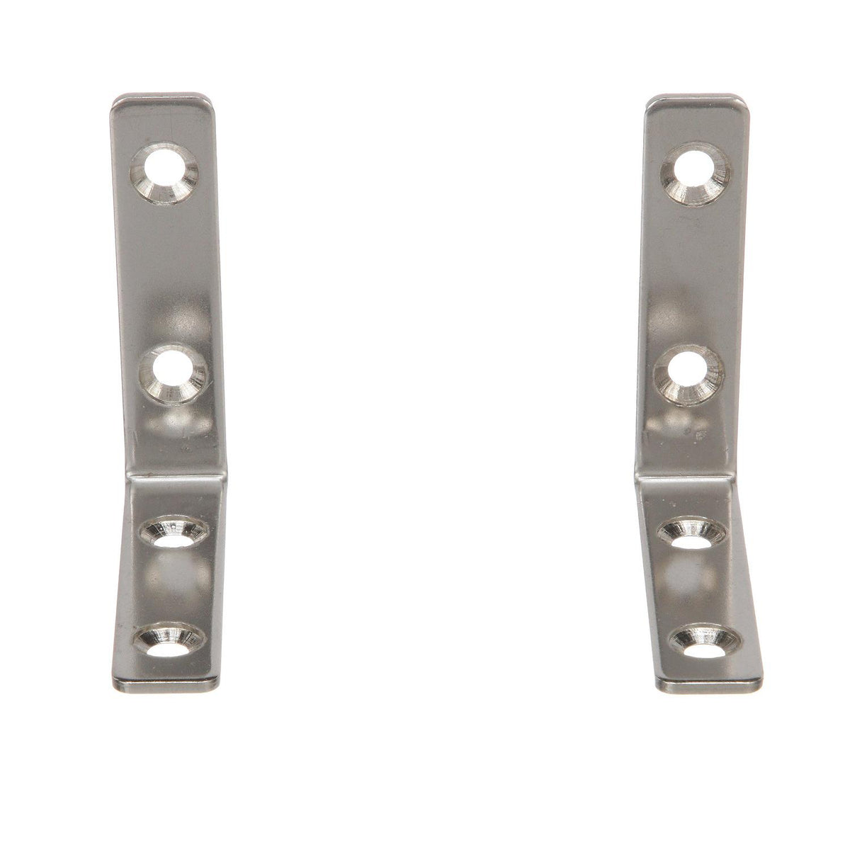 Stainless Steel 90º Angle Brackets, 2-3/8in x 1/2in, 2/PK