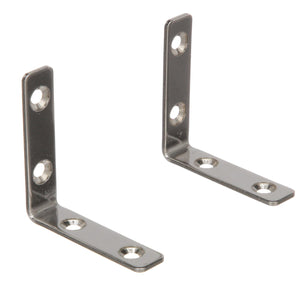 Stainless Steel 90º Angle Brackets, 2-3/8in x 1/2in, 2/PK