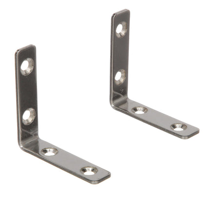 Stainless Steel 90º Angle Brackets, 2-3/8in x 1/2in, 2/PK